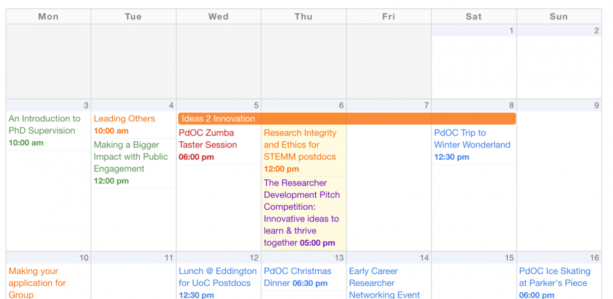 The Postdoc Calendar